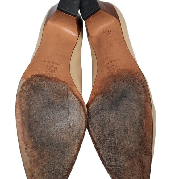 Salvatore Ferragamo Boutique‎ Tassled Loafer Pump Shoe Cream White Size 8 - Picture 9 of 11